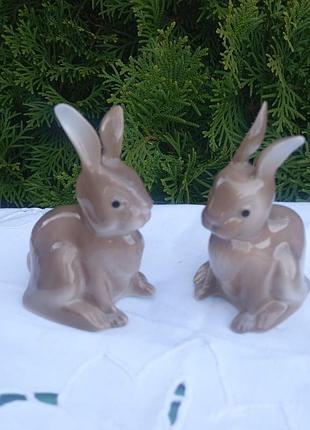 Зайчики из фарфора в идеальном состоянии