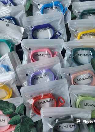 Силіконові браслети mi band 3 , 4 , 5 , 6 , 7 , 8