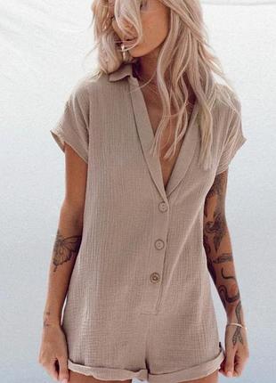 Жіночий літній комбинезон вільного крою