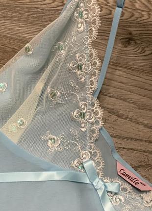 Шифонова нічна сорочка/ночнушка camille lingerie р. 10/38/м6 фото