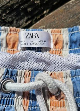 Шорти zara в полоску з підкладом, літні шорти, спортивні шорти в полоску