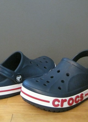 Крокс баябэнд клог синие детские crocs bayaband clog kids navy8 фото