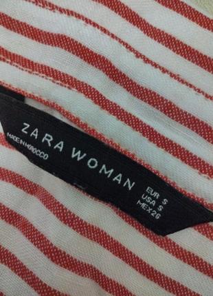 Стмальное длинное женское платье в полоску(лен) zara5 фото