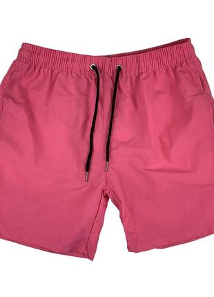 Мужские плавательные пляжные шорты (плавки) для купания, цвет розовый, разные размеры!1 фото