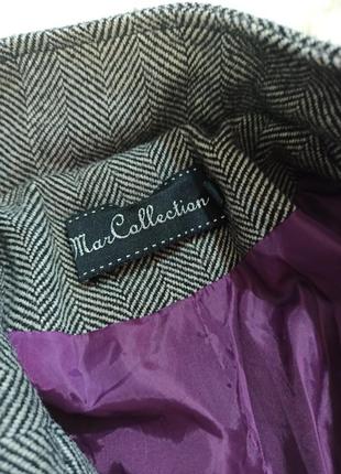 Красивый брендовый серый пиджак шерсть mar collection2 фото