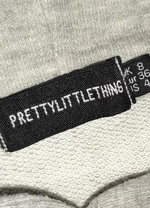 💥1+1=3 модное серое худи свитер оверсайз prettylittlething, размер 44 - 468 фото
