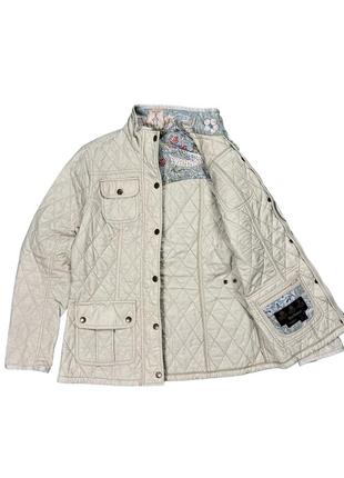 Barbour x morrison "alice" quilted jacket светло-бежевая легкая стеганая куртка барбур3 фото