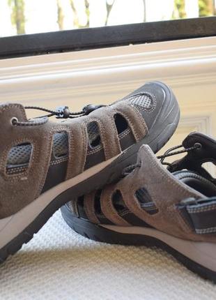 Замшеві трекінгові робочі сандалі сандалії туфлі мокасини кросівки vm tripolis р. 47 31 см2 фото