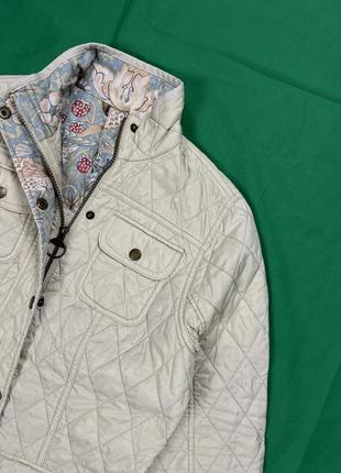 Barbour x morrison "alice" quilted jacket светло-бежевая легкая стеганая куртка барбур4 фото