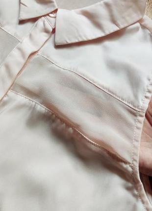 Жіноча блузка dkny, блузка майка літня дкню, пудрова блузка з коміром на ґудзиках8 фото
