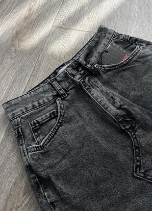 Юбка с необработанным низом, джинсовая4 фото