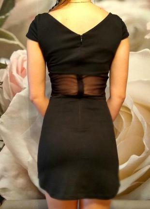 Клубное черное платье в пайетках3 фото