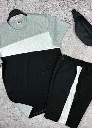 Чоловічі спортивні комплекти футболка + шорти
