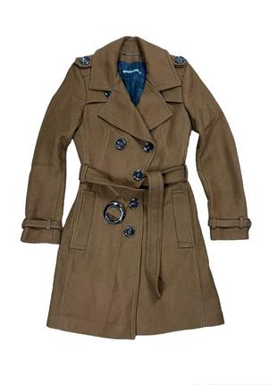 Drykorn brown wool trench coat шерстяное пальто, тренч драйкорн коричневый