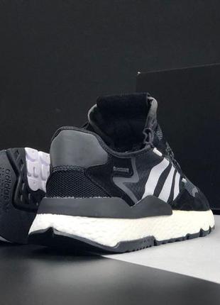 Мужские кроссовки adidas nite jogger черные с белым3 фото