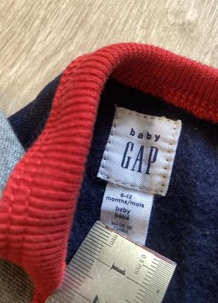 Свитшот утеплённый baby gap новогодний, 6-12 мес, 9 мес., 69-74см4 фото