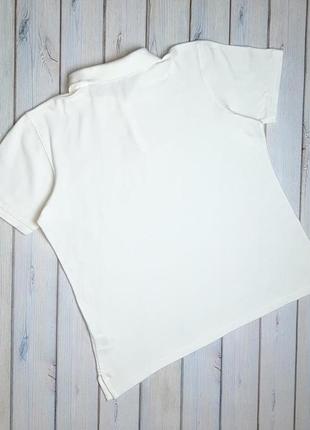 🤩1+1=3 базовая молочная женская футболка поло eddie bauer, размер 52 - 544 фото
