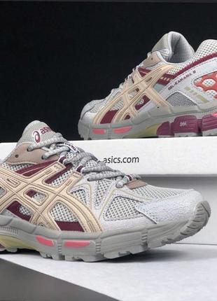 Мужские кроссовки asics gel kahana 8 серые с бордовым6 фото