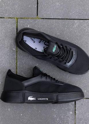 Мужские кеды черные легкие сетка весна lacoste, купить кеды мужские новые черные сетка весна lacoste