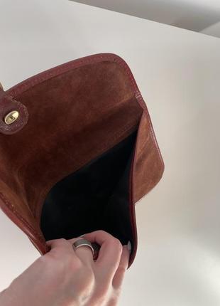 Клатч натуральна шкіра замша коричневий шкіряний сумка гаманець3 фото