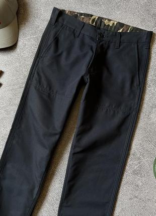 Мужские тёмные синие чинос брюки carhartt оригинал размер 28/32 xs-s2 фото