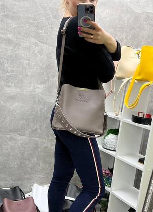 Женская стильная и качественная сумка из эко кожи мята4 фото