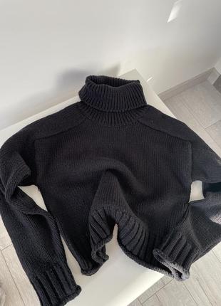 Бесплатно кроп свитер б/у черный зара