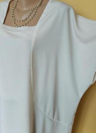 Батал, шовковая блуза,крем,ваниль2 фото