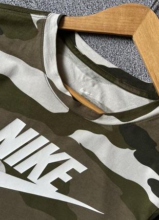 Чоловічий камуфляжний олівковий зелений лонгслів футболка nike оригінал розмір s найк5 фото