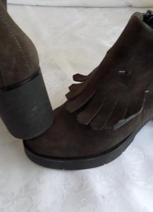 Стильные ботинки натур замша oxmox германия 37 р-длина стельки-23,5 см5 фото