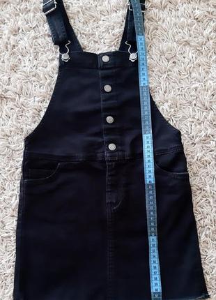Стильный джинсовый сарафан h&amp;m 122-128 размера.8 фото