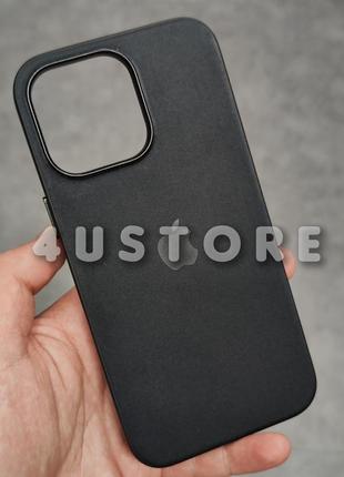 Чехол finewoven case with magsafe на iphone 15 pro max black чёрный замшевый
