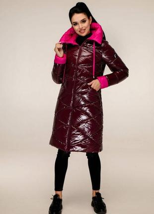 Стильный женский зимний пуховик по колено отличного качества