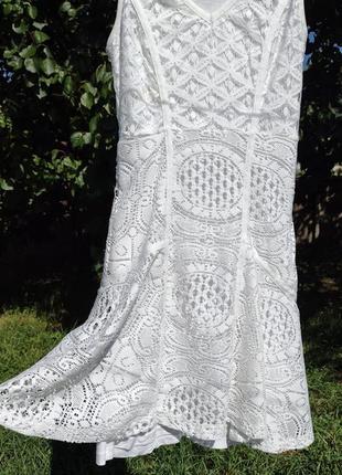 Дуже красиве біле ажурне плаття desigual2 фото