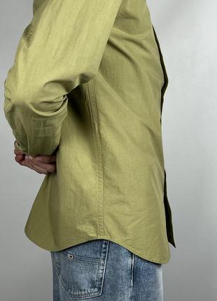 Оливкова сорочка-рубашка без коміра від cos6 фото