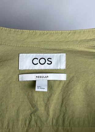 Оливковая рубашка-рубашка без воротника от cos8 фото