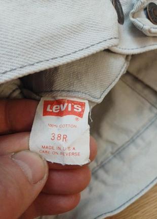 Куртка джинсовая винтажная vintage белая с синим оттенком levi's 70 506 02 57 size 38r4 фото