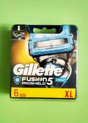 Сменные кассеты для бритья gillette fusion proshield flexball chill