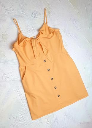 💝2+1=4 фирменный хлопок+лён стильное оранжевое платье f&amp;f, размер 50 - 521 фото