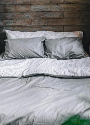 Комплект постельного белья семейный polar magic с натурального хлопка ранфорс 150х210 см 2 шт1 фото