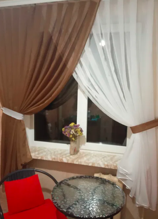 Тюль на кухню, кухонна фіранка