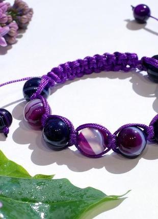 Браслет шамбала, натуральний агат