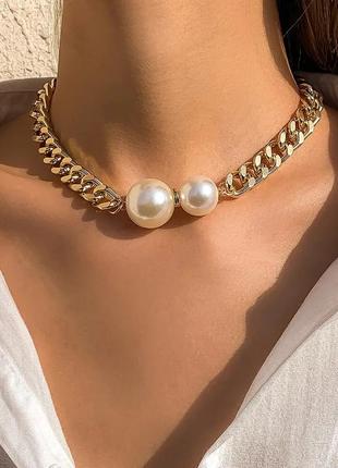 Чокер подвеска ожерелье массивная цепочка цепочек оригинальный