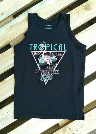 Стильная черная майка из фламинго 🔥🔥🔥