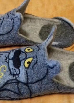 Тапочки домашние тапки домашние тапочки валяные тапки валяные из шерсти шерстяные...