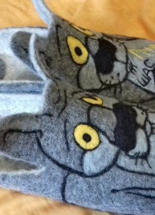 Тапочки домашние тапки домашние тапочки валяные тапки валяные из шерсти шерстяные...