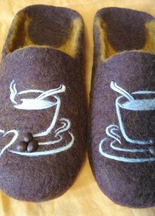 Домашні тапочки валяні з 💯 овечої шерсті вовняні капці подарунки