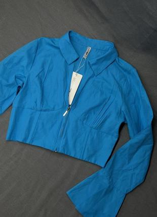 Крутая блуза в корсетном стиле, топ с рукавами, рубашка2 фото
