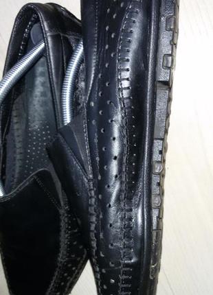 Rieker(немечки)- удобные кожаные туфли-мокасины 46 размер (30,5 см)5 фото