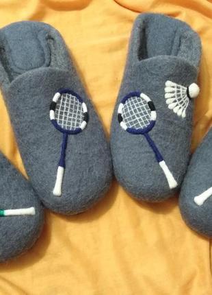 Тапки мужские валяные из шерсти